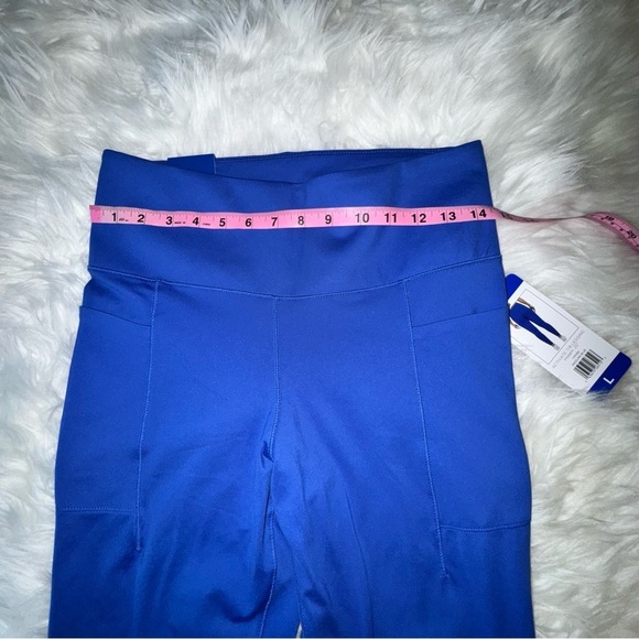 Danskin Women's High Waisted Ankle Leggings Dazzling BlueSize L Activewear - Picture 9 of 15